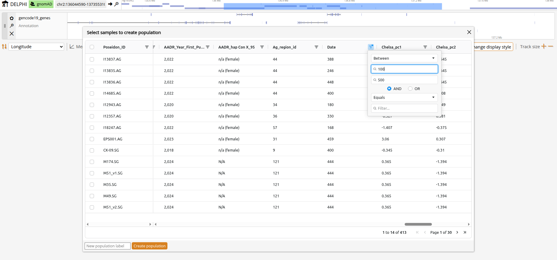 Assemble populations